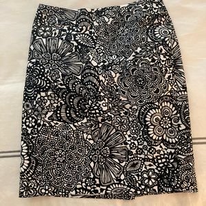 Black and white mini skirt